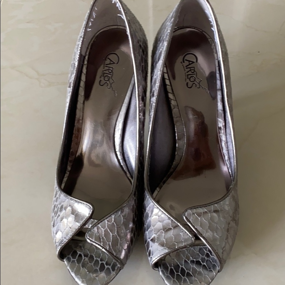 Carlos Grey high heels